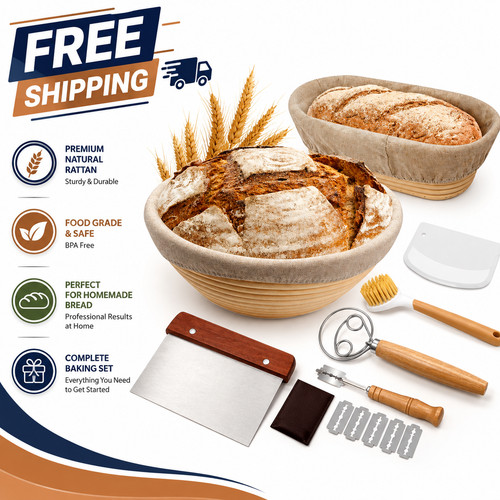 Sourdough proofing basket - sourdough, set