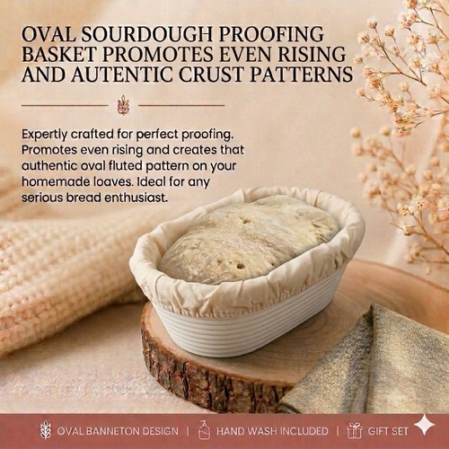 Oval sourdough proofing - proofing, basket